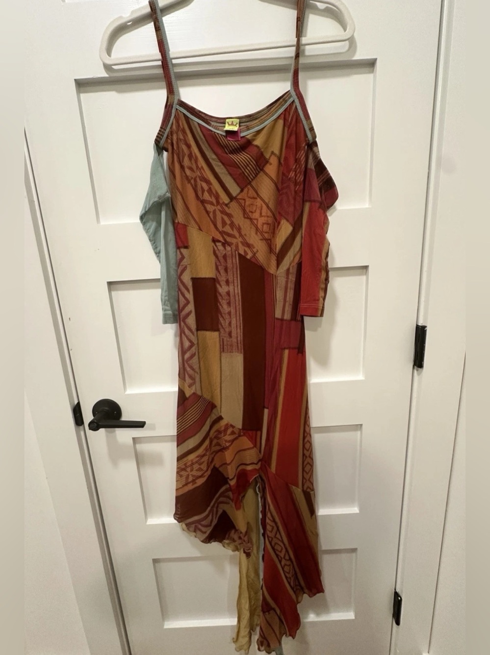 Vintage Save The Queen Boho Mesh Midi Dress - Picture 10 of 11